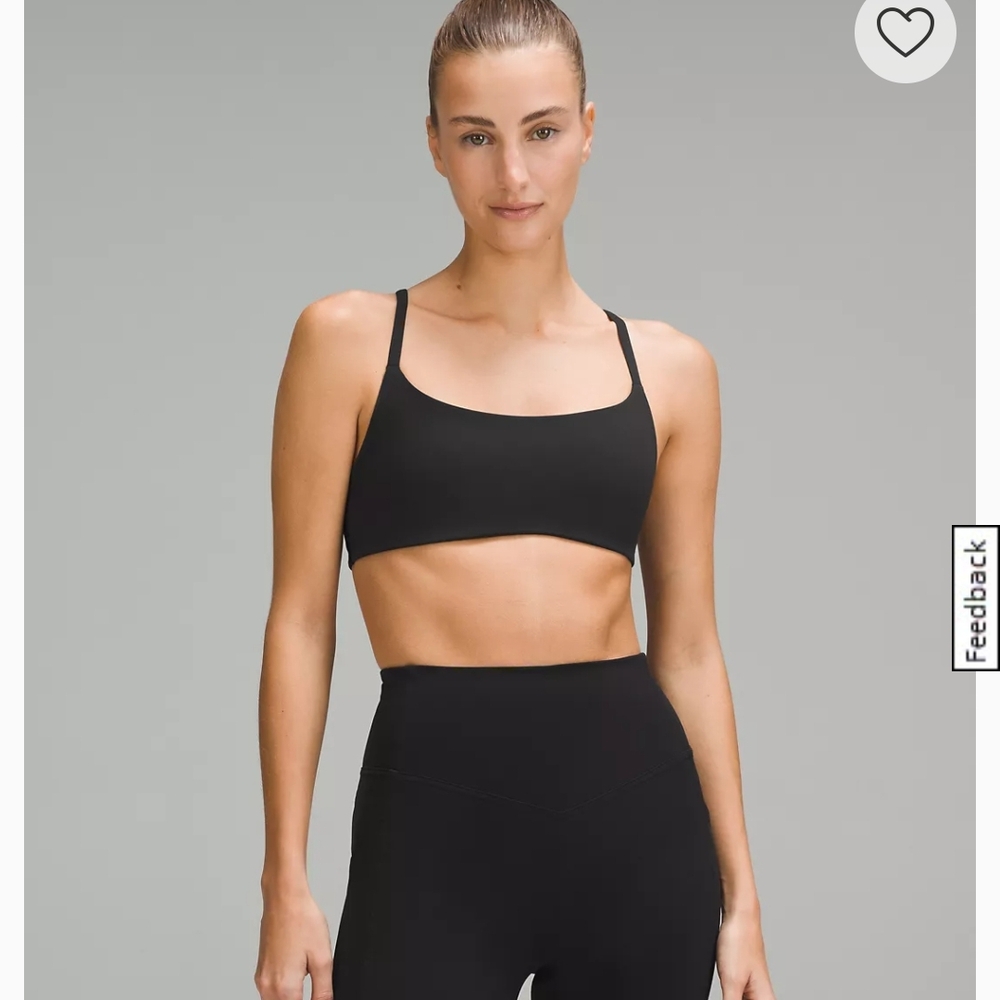 Women's Black Sports Bra - Picture 1 of 3